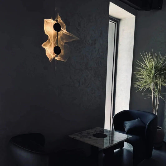 Applique murale Golden Ripple – Design ondulation dorée