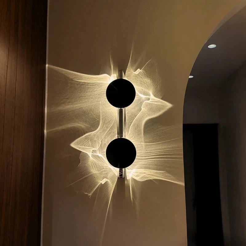 Applique murale Golden Ripple – Design ondulation dorée